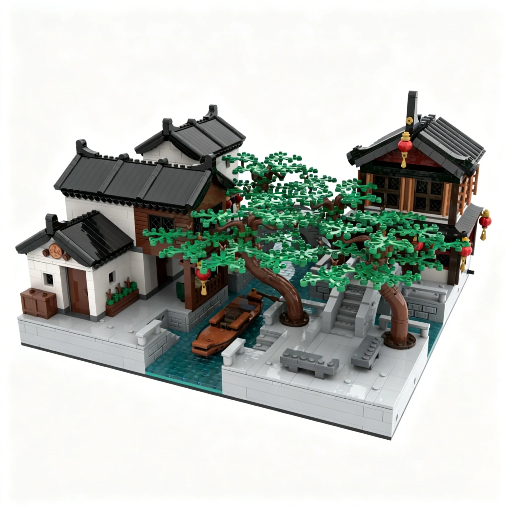 3957 деталей MOC: Сезонная пейзажная модель водного города Bricklink Designer Program – Конструктор, строительные блоки, игрушка, рождественский подарок, DIY (art.: 3920dc7c8b199) - 3920dc7c8b199