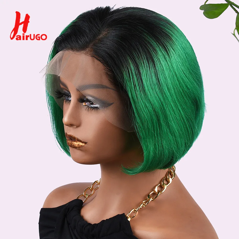 HairUGo Straight Pixie Cut Wigs Short 13x4 Lace Front Human Hair Wigs For Women HairUGo Short Bob Wigs Lace Front FrBrazilian