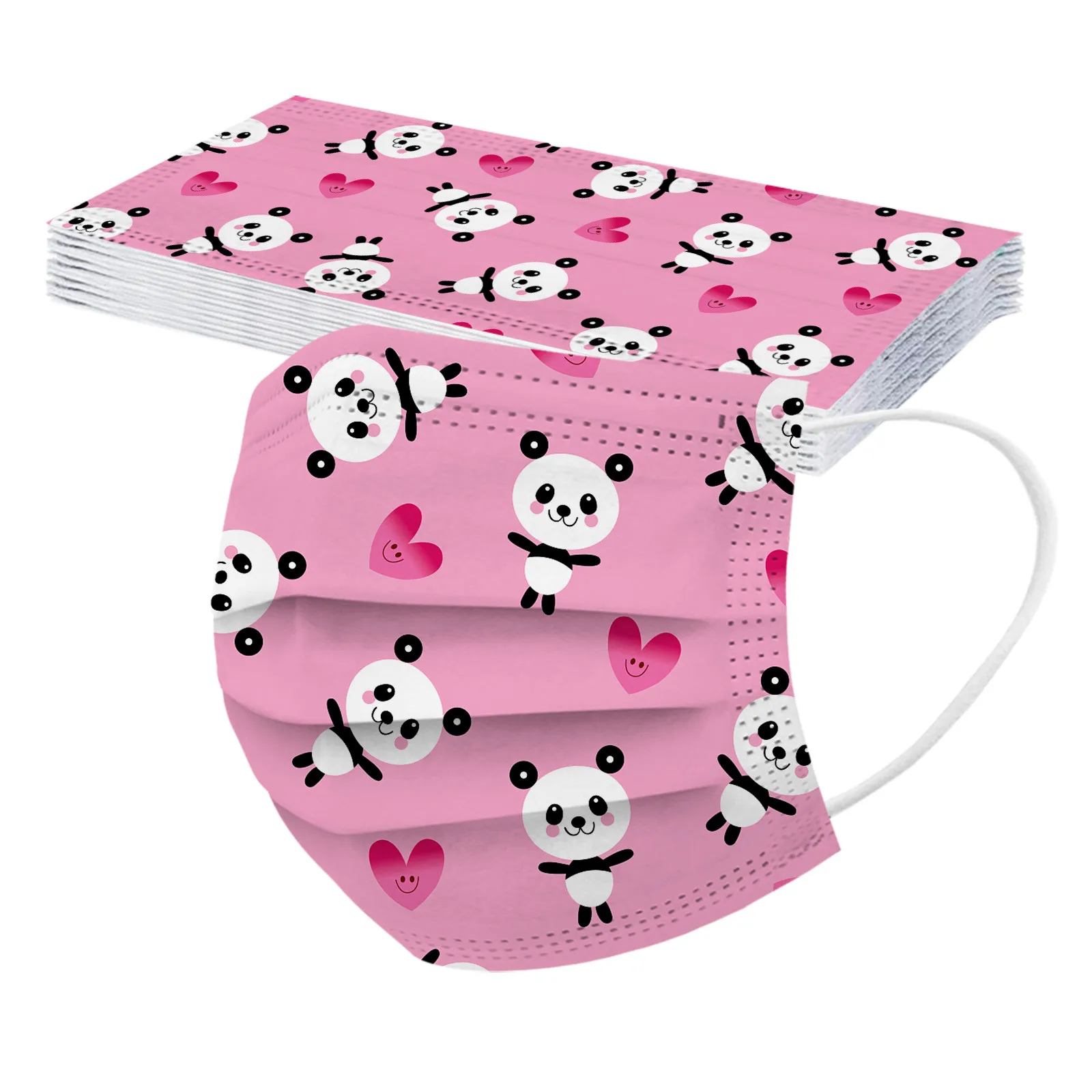 Маска детская одноразовая 3-слойная с петлями для ушей 50 шт