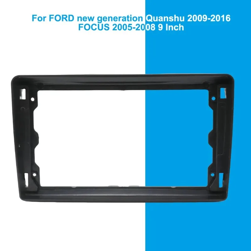 Фото 9-дюймовая 2Din-рамка автомобильного радио для FORD нового поколения Quanshu 2009-2016 FOCUS 2005-2008, комплект стереоадаптеров №3