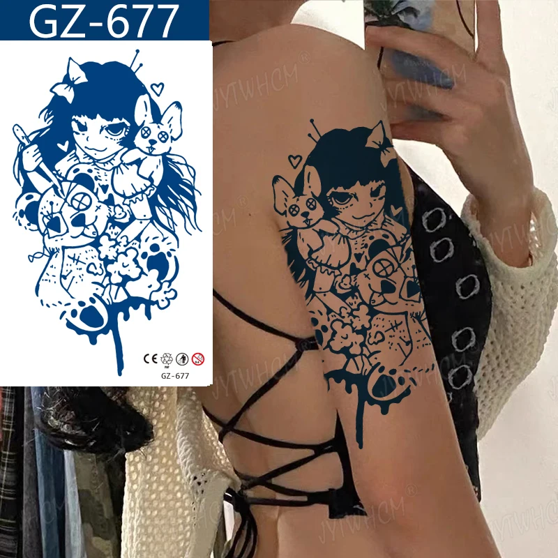 Временная водостойкая татуировка для привлекательных девушек летучая мышь