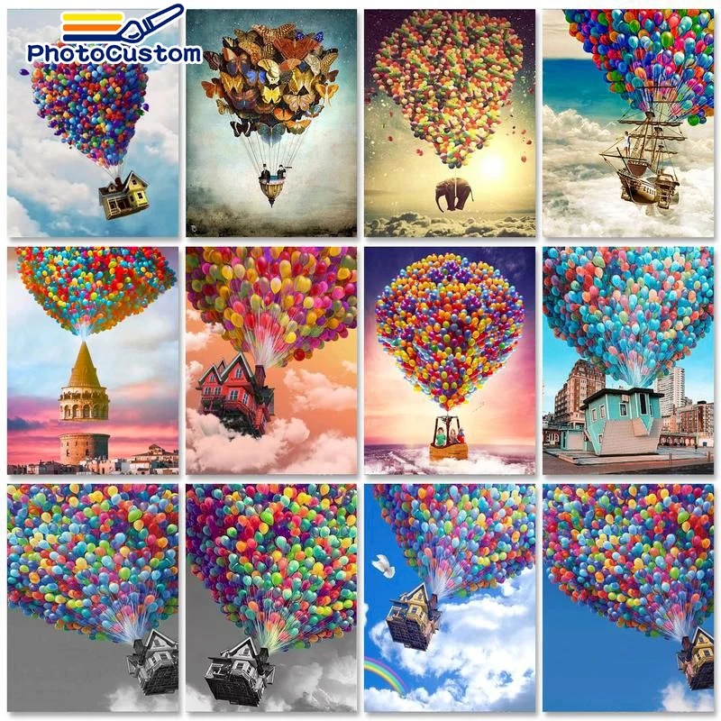 

PhotoCustom 60x75cm Painting by numbers On canvas Picture Drawing Scenery DIY Pictures by numbers Wall art Home decor