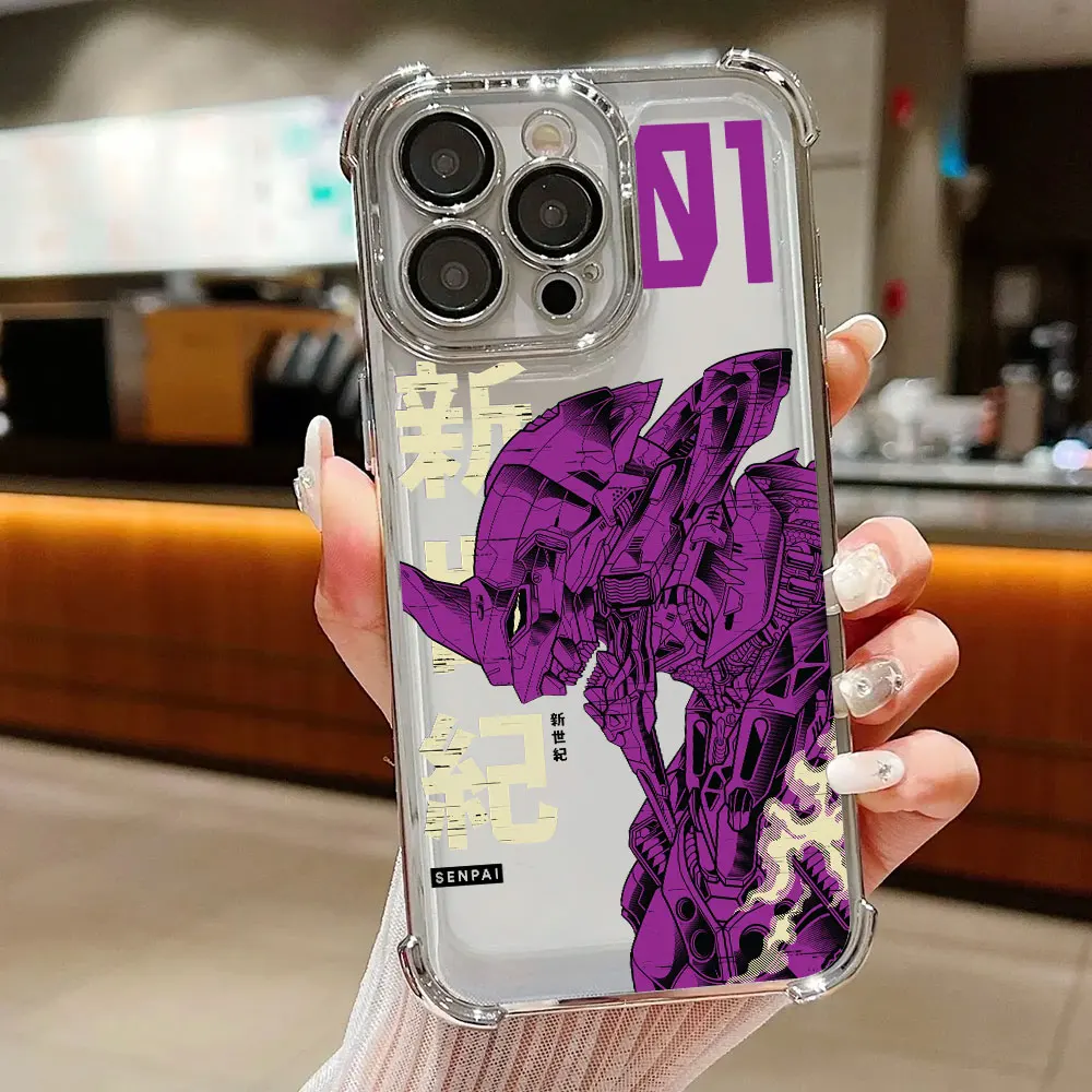 Фото Чехол для телефона с изображением аниме E-Evangelions для Samsung S26 S25 S24 S23 S22 S21 S20 FE Note20 Edge Plus Ultra 4G 5G с защитой от падений и воздушной подушкой №2