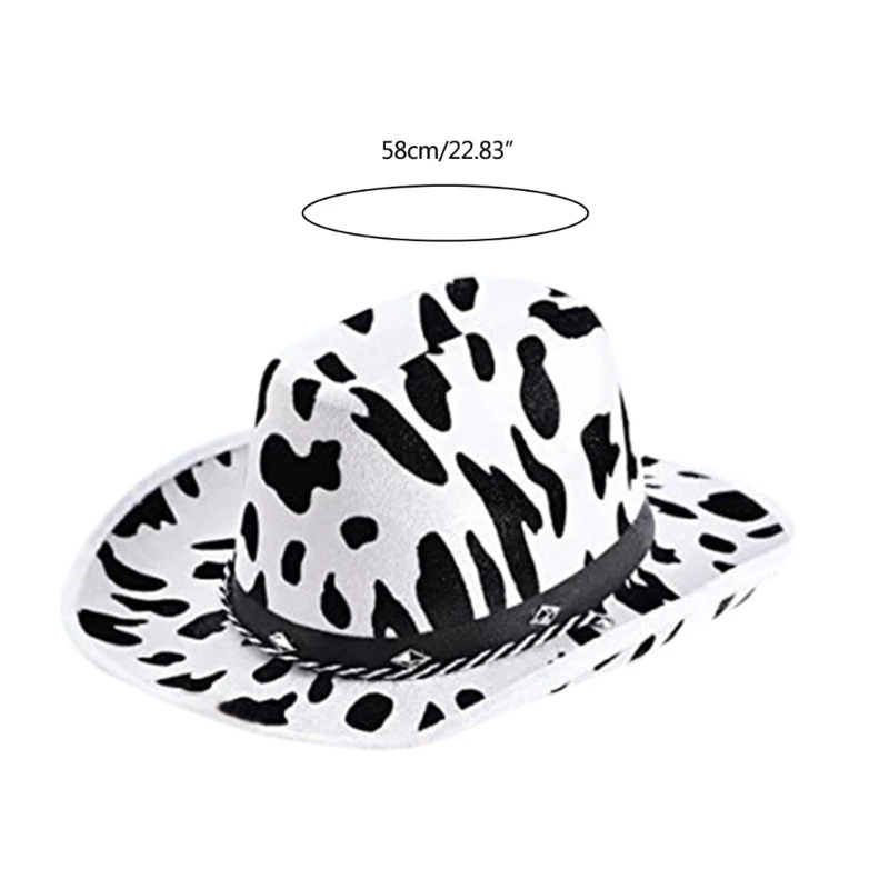 Cow Print Cowgirl Hats Women Bachelorette Party Cow Print Cowboy Hats Party Props Cowboy Cosplay For Men Carnival images - 6