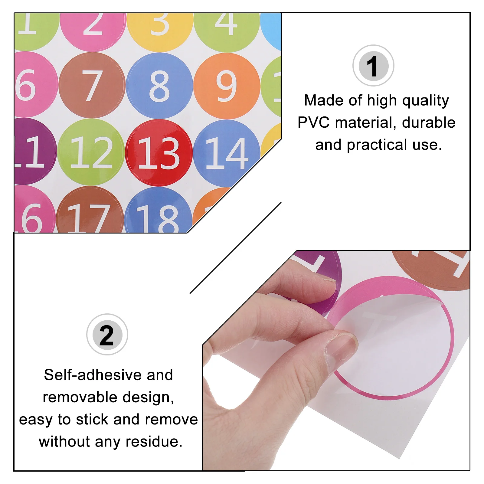 

5 листов красочных наклеек с цифрами, круглая наклейка с цифрами, домашний декор для цветочного горшка