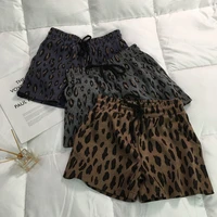 leopard print shorts womens casual shorts summer slim sports shorts wide leg sweatshorts outer wear womens booty shorts