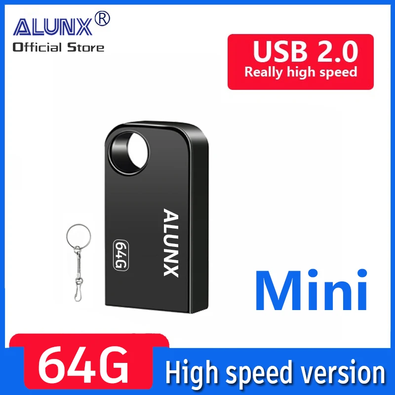 ALUNX 100% Genuine Pendrive 128Gb Memory Stick 32Gb 4Gb Metal Usb Flash Drive 128Gb Pen Drive 64 Gb 8Gb Usb Stick 16 Gb images - 6