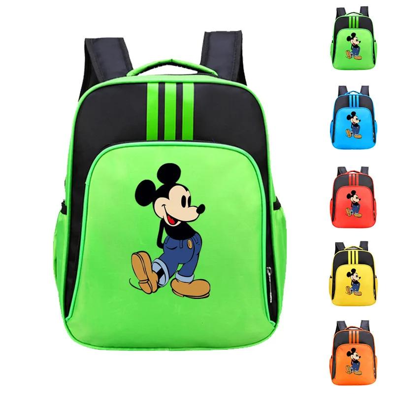 

Disney Mickey Mouse Kids School Bag Girl Boy Cartoon Minnie Print Waterproof Backpack Elementary Schoolbag School Supplies