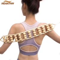 wood back massage roller ropewood therapy cellulite massage toolsself massage tools for neck leg back pain relief