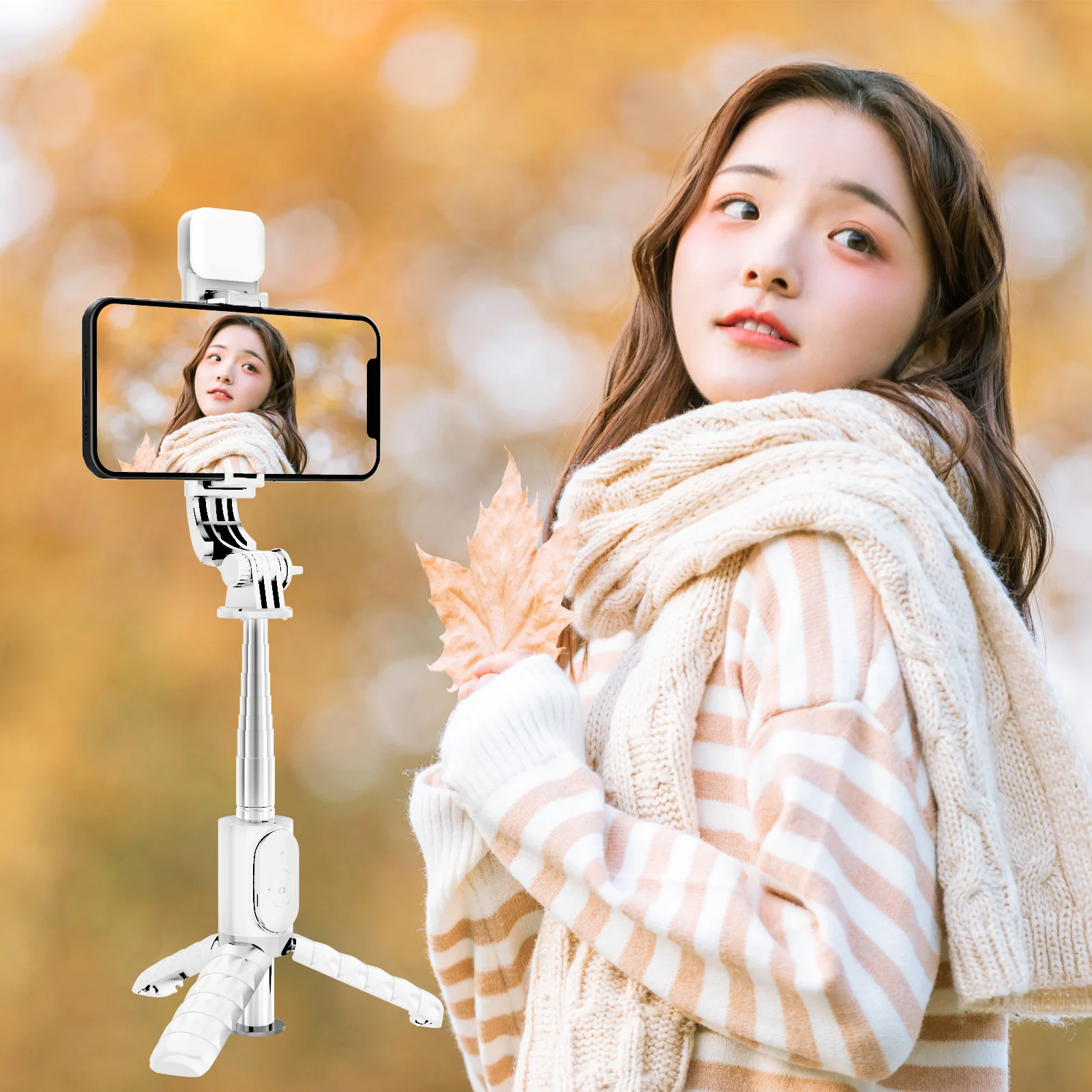

Phone Tripod Stand 40inch Universal Photography for Gopro foriPhone forSamsung Phone Aluminum Travel Tripode Par