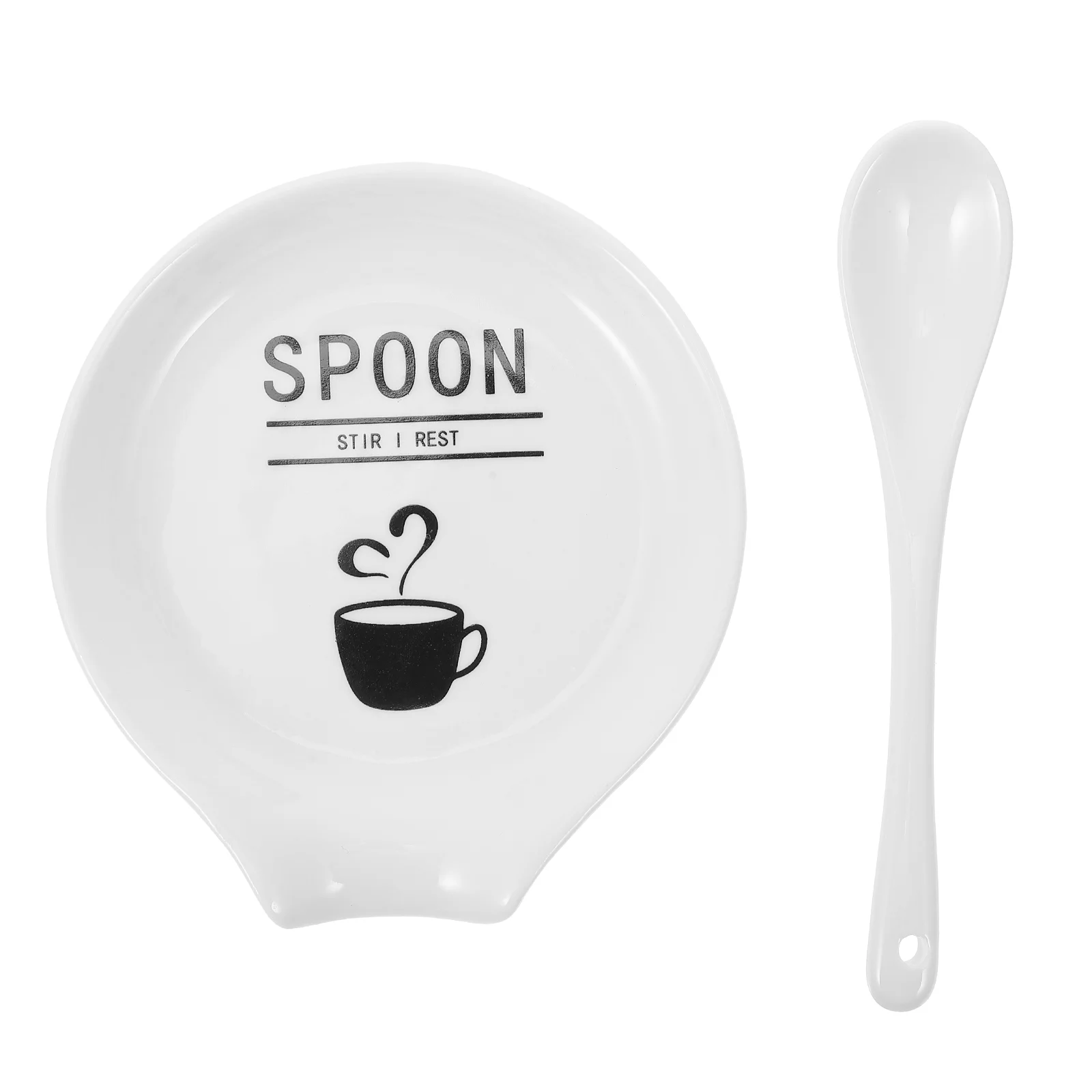 

Spoon Holder Rest Plate Kitchen Coffee Ladle Utensil Rack Spoons Chopstick Cooking Ceramic Teaspoon Soup Serving Fork Porcelain