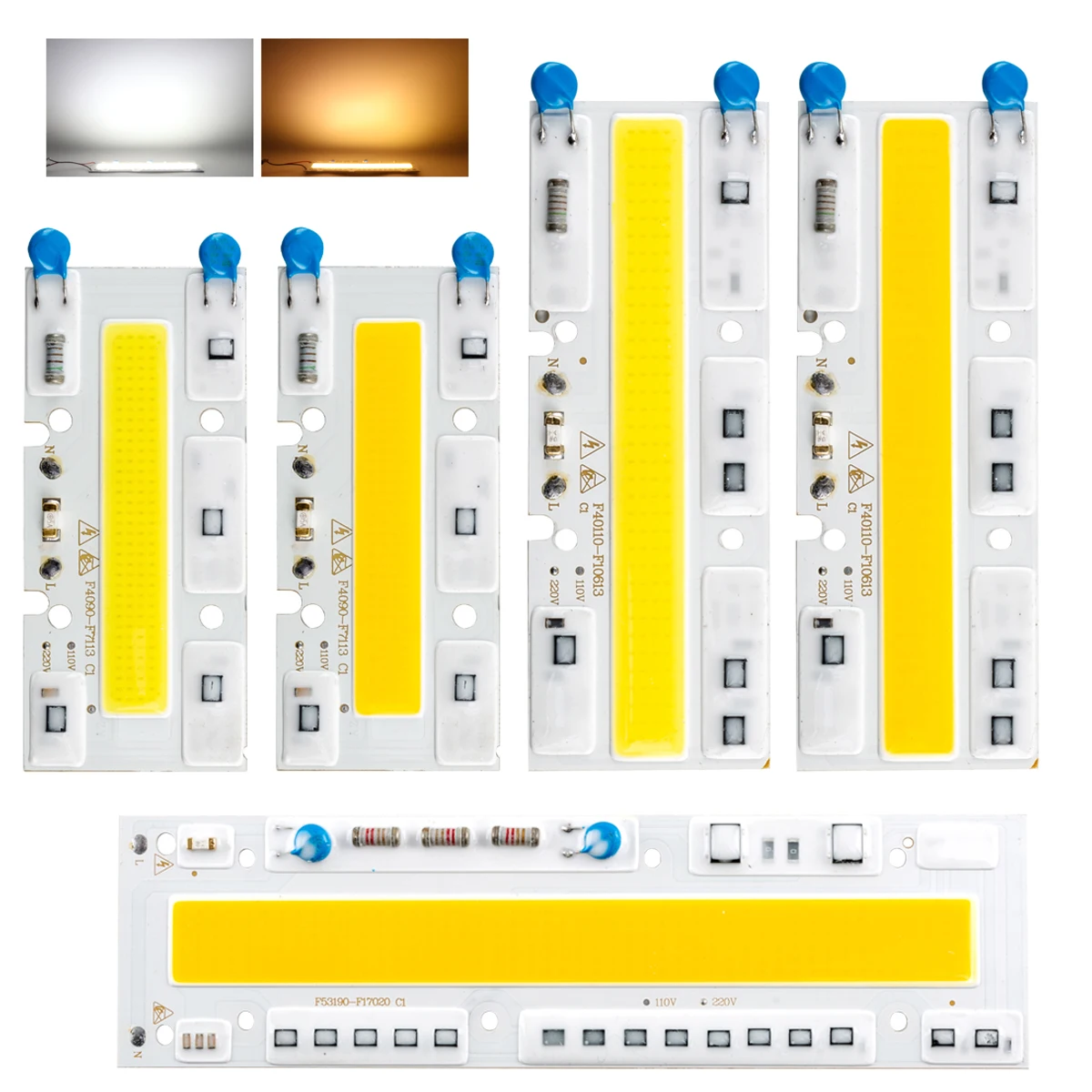 

High Power AC 220V COB LED Chip 30W 50W 70W 100W 120W 150W Smart IC No Driver Need Cold Warm White For LED Flood Light Spotlight