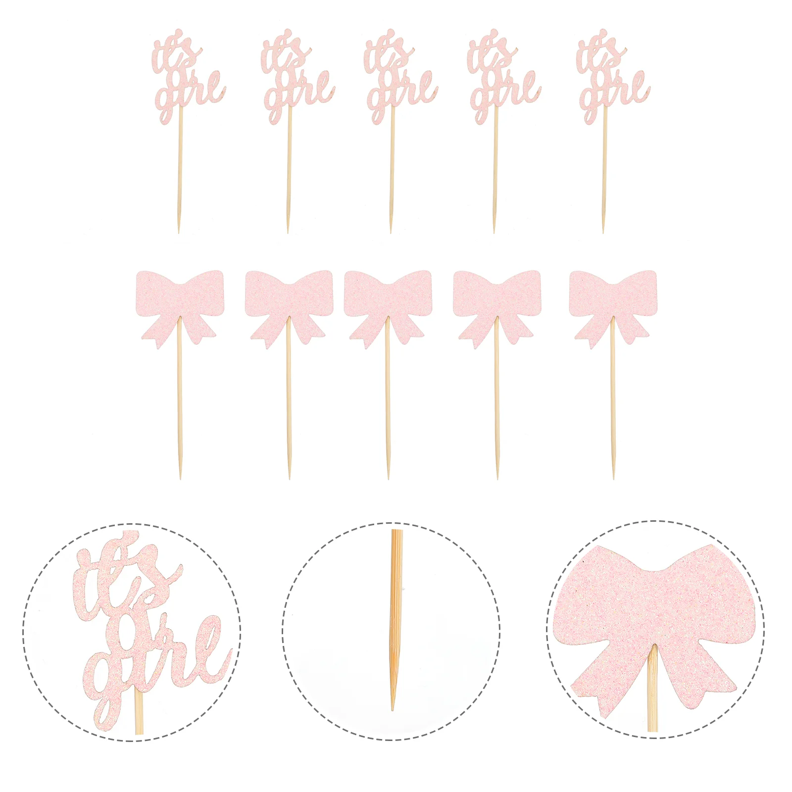 

Decor Party Baby Cake Dessert Shower Cupcake Toppers Gender Children Picks Decorations Reveal Sticks Birthday Diy Favorgirls