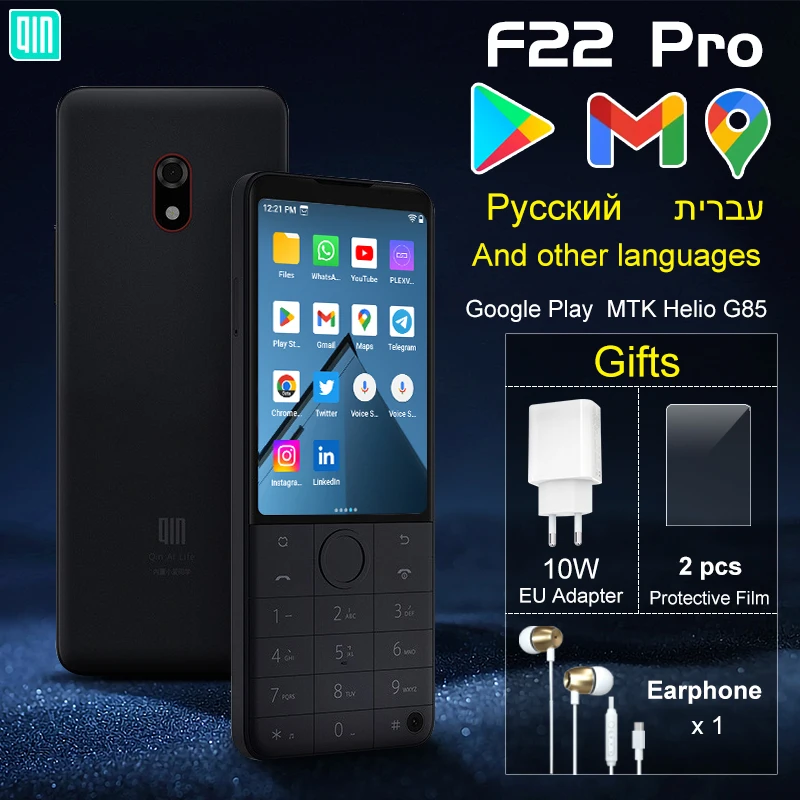 Qin F22 Pro Duoqin MTK Helio G85 Wifi 3.54 Inch 4GB 64GB Octa Core Bluetooth 5.0 Touch screen Global Version Play Store Phone
