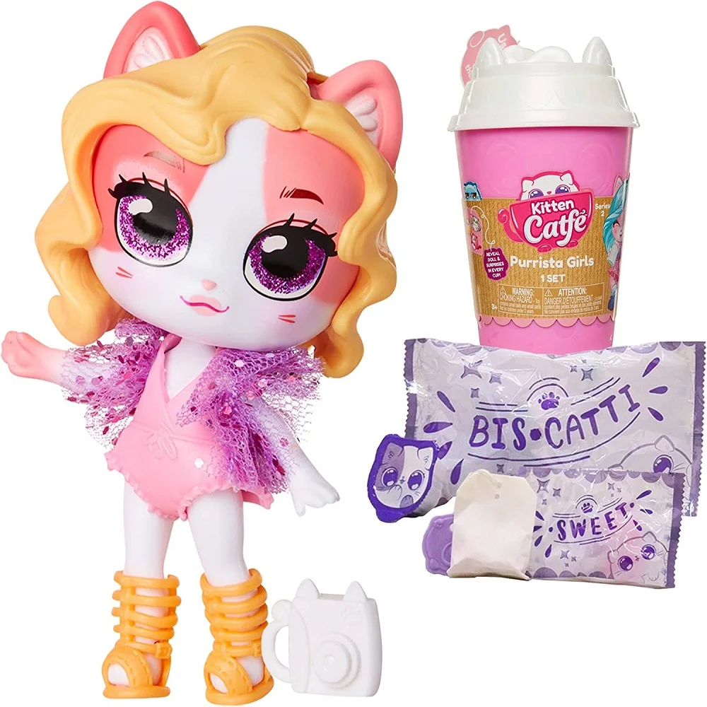 

Kitten Catfé Purrista Doll Figure Soda Pop Series 1# 2#3 4 Blind Box Toy for Girls Christmas Gift , Collectable