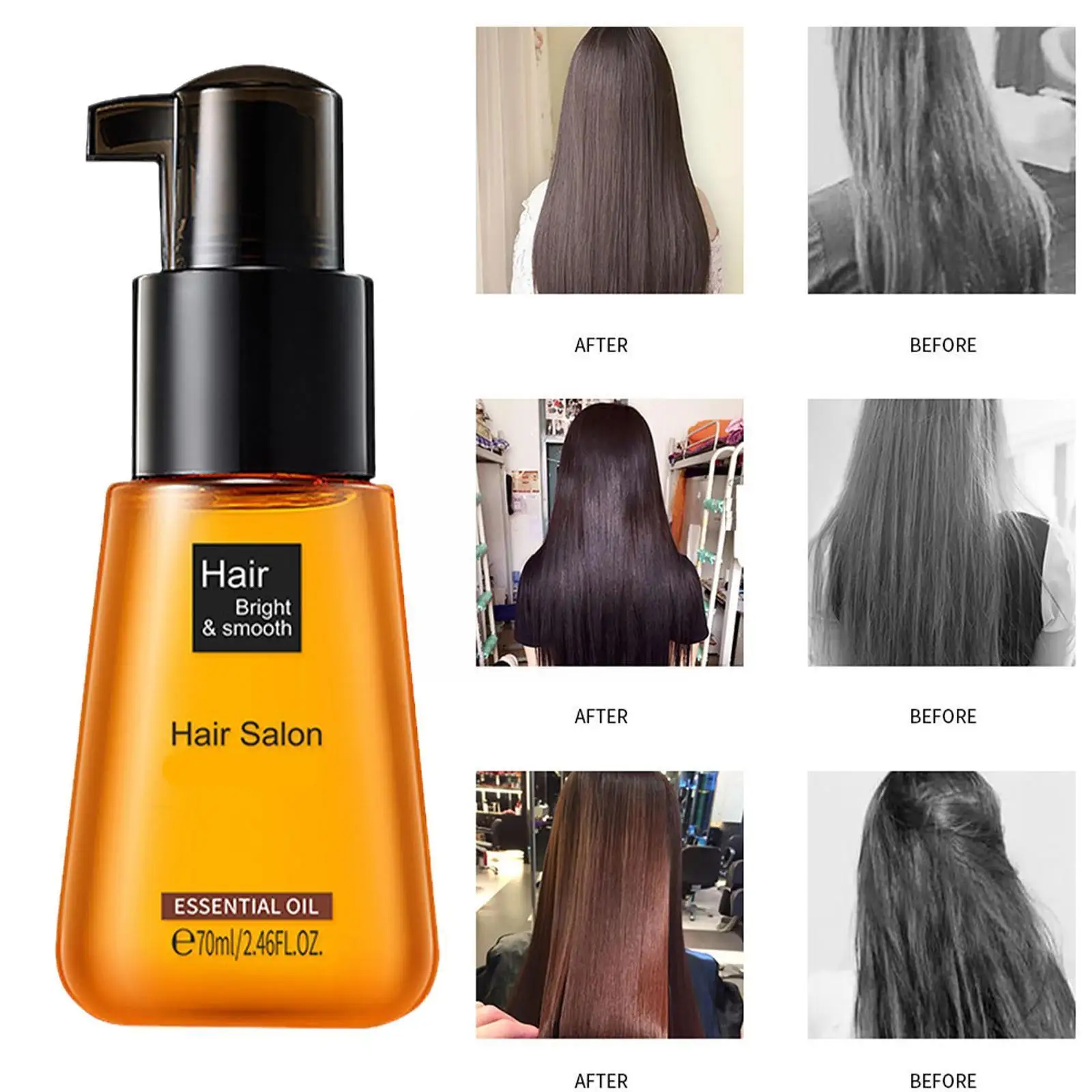 

Hair Oil Leave-in 70ml Hair Oil To Increase Luster Smooth Hair Repair Ends Hair Repair Oil Improve Dry Dry To Damaged Split B9R4