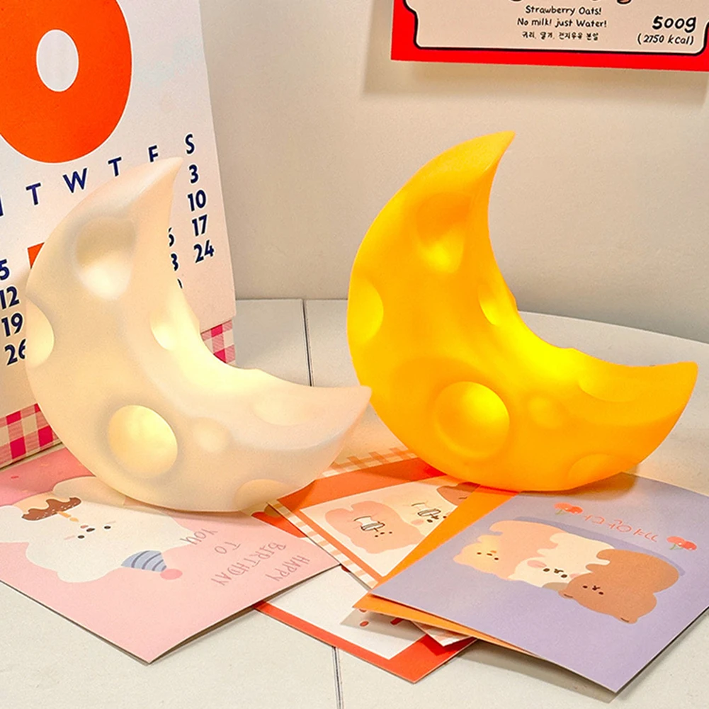 

Светодиодная подсветка в виде ночной памяти с изображением Луны сыра, настольное украшение с питанием от батареи для кормления грудью