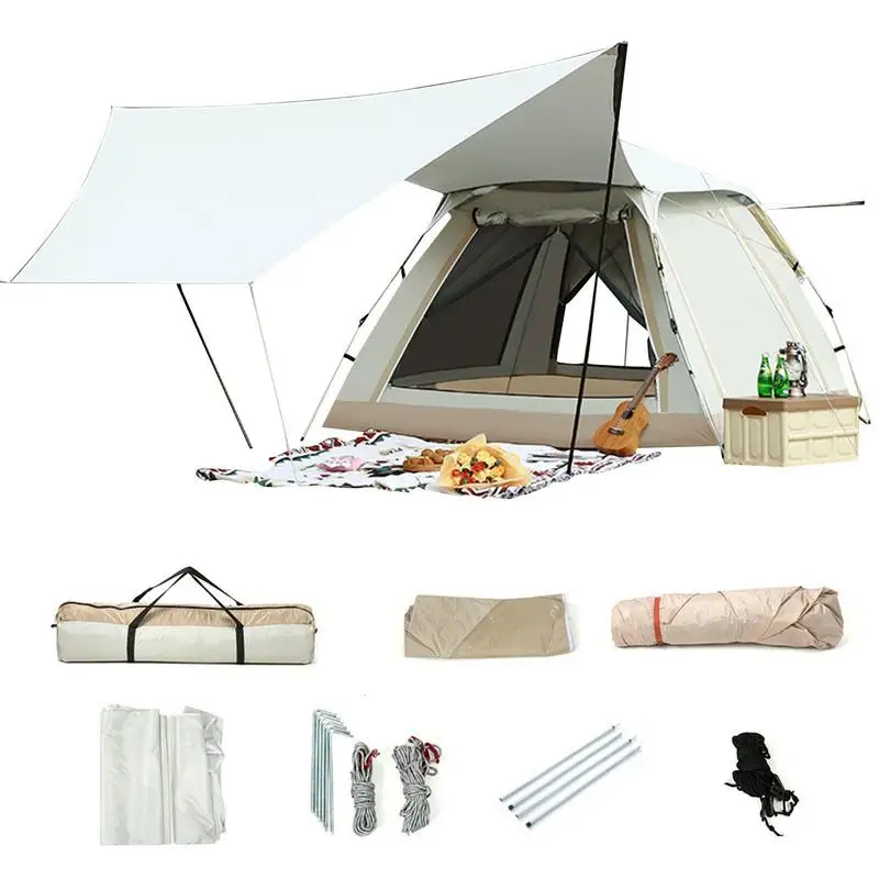 

Outdoor Camping Tent Canopy Tent 4 Person Family Dome Tents Easy Setup Outdoor Sun Shade Tent For Fishing Picnic Beach