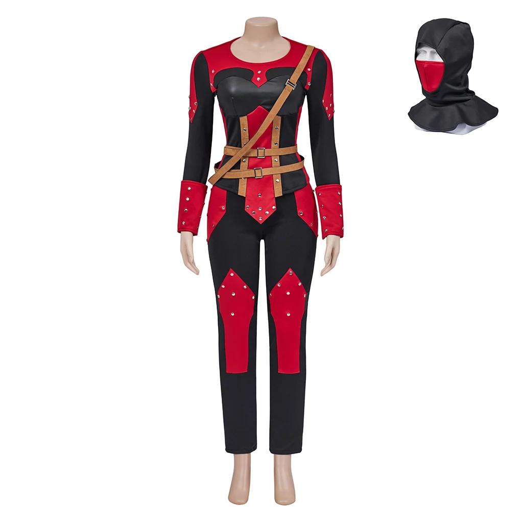 Костюм для косплея игры Темное братство Skyrim черный и красный пуловер ниндзя