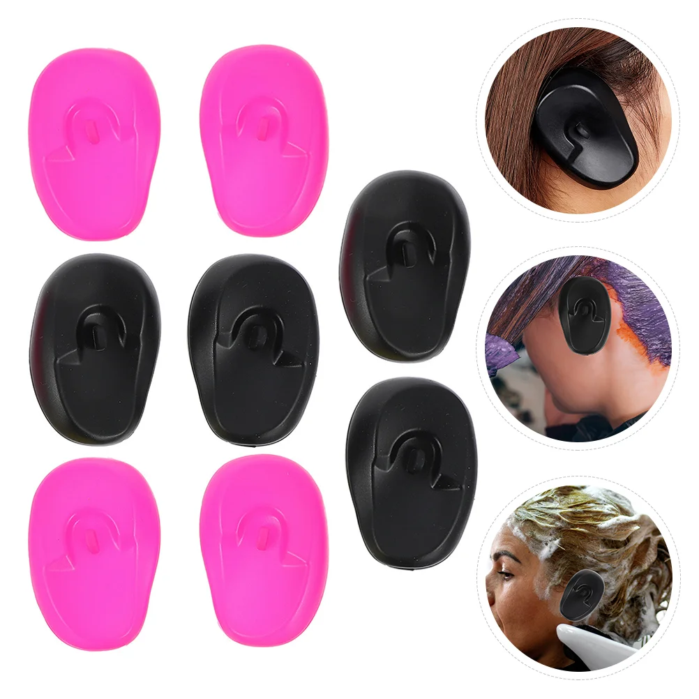 

8pcs Hairdressing Earmuff Hairdressing Ear Hair Salon Dyeing Coloring Ear Protector Plastic Earmuff Ear
