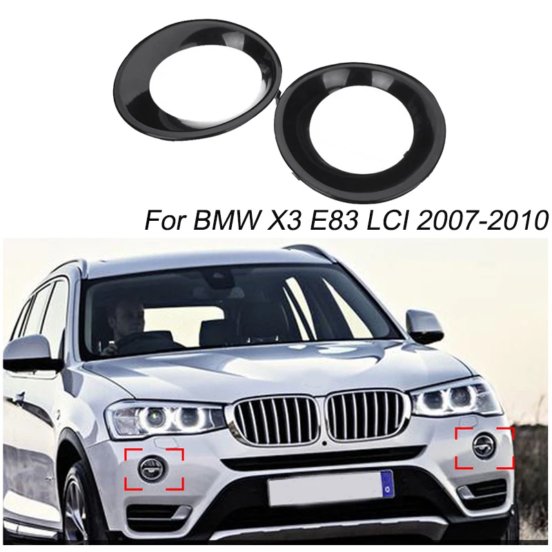 

Car Fog Light Lamp Cover Trim Primed For BMW X3 E83 LCI 2007-2010 Front Bumper Fog Light External Lamp hood 51113423789L