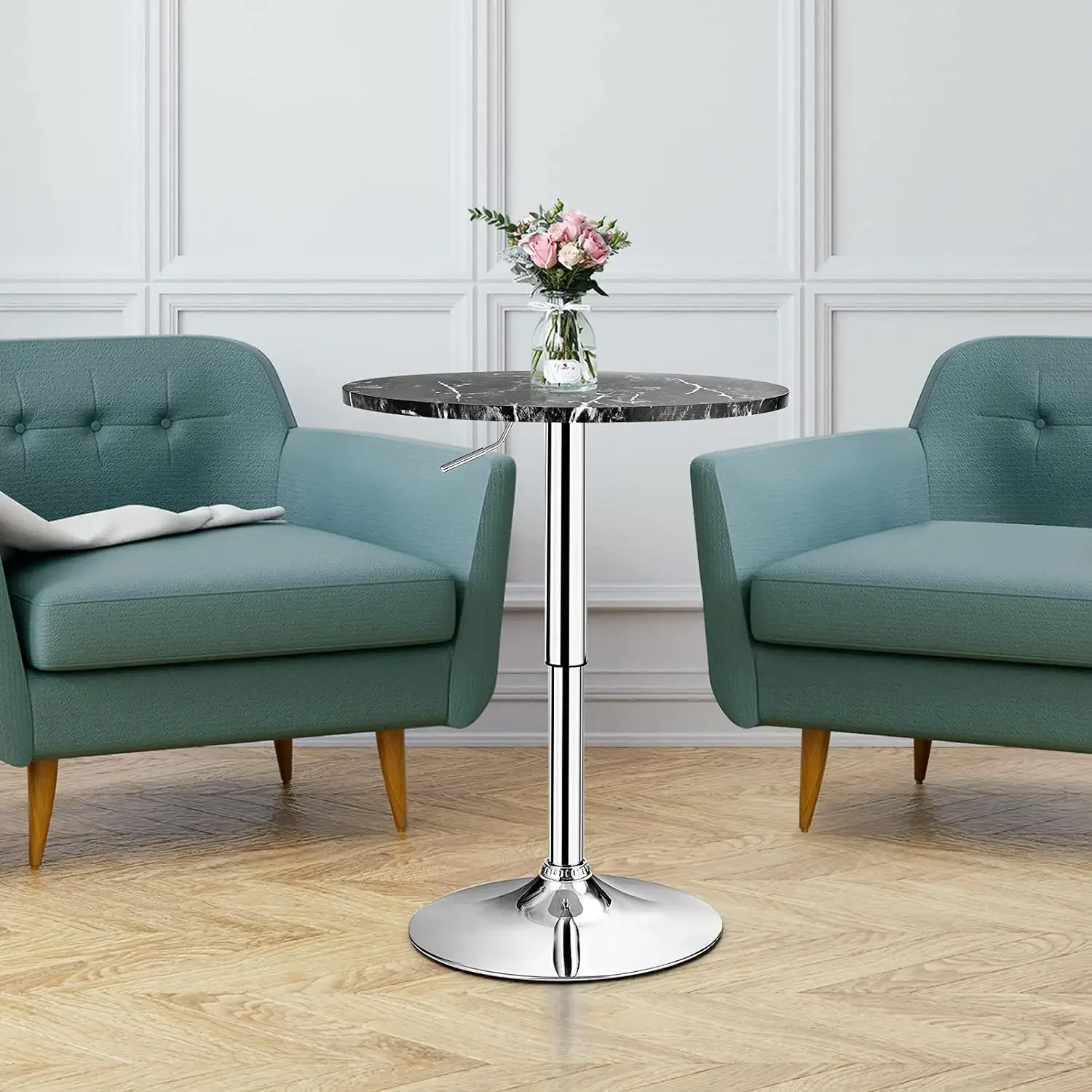 Круглая Столовая Посуда Giantex с регулируемой высотой вращающийся на 360 °