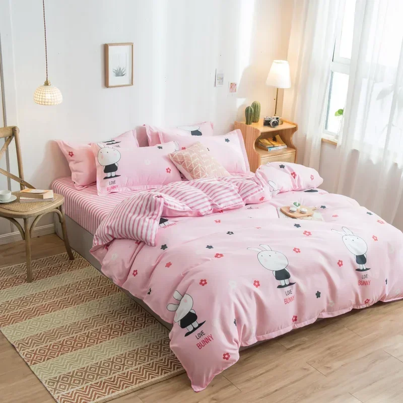 1 шт. пододеяльник с милым мультяшным принтом 220x240 милый узор для взрослых и детей