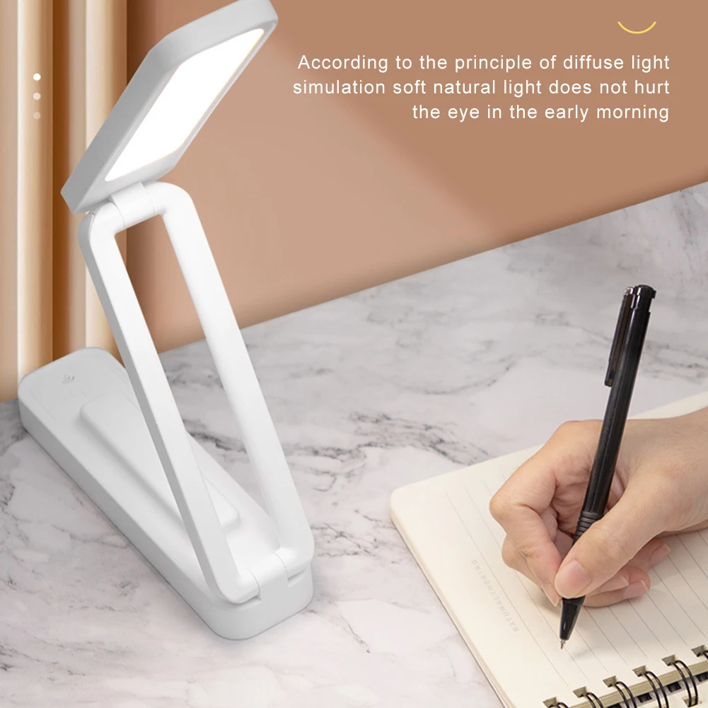 

Foldable Rechargable Desk Lamp USB Dimmable Eye Protection Reading Table Lamp Portable LED Light For Study Home Office 2000mah