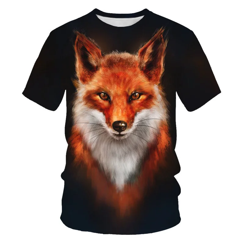 

Scarlet Fox 3D Printed Animal Cool Funny T Shirts Short Sleeve Summer Top T Shirts for Men and Women