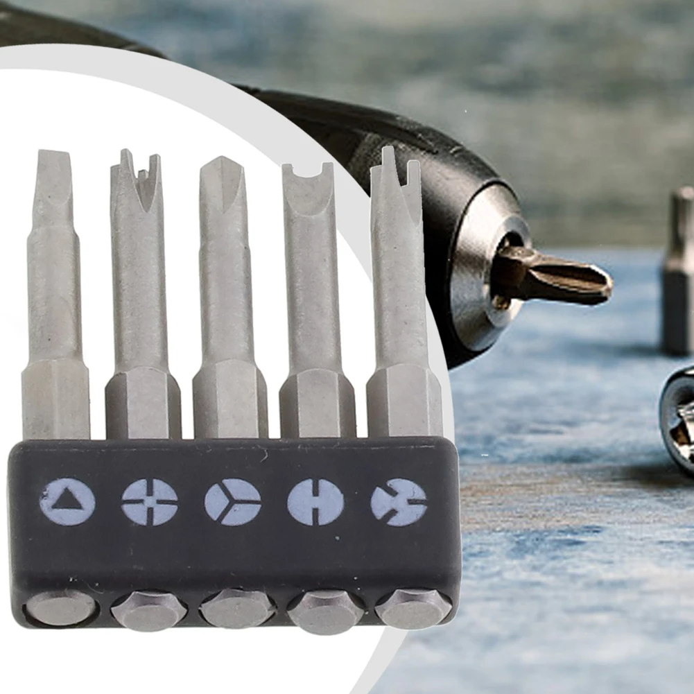 

Bolt Driver Screwdriver Bits U Y Shape Y 50mm 5pcs Set Four Points Grey Inner Cross Screwdriver Screwdriver Bits
