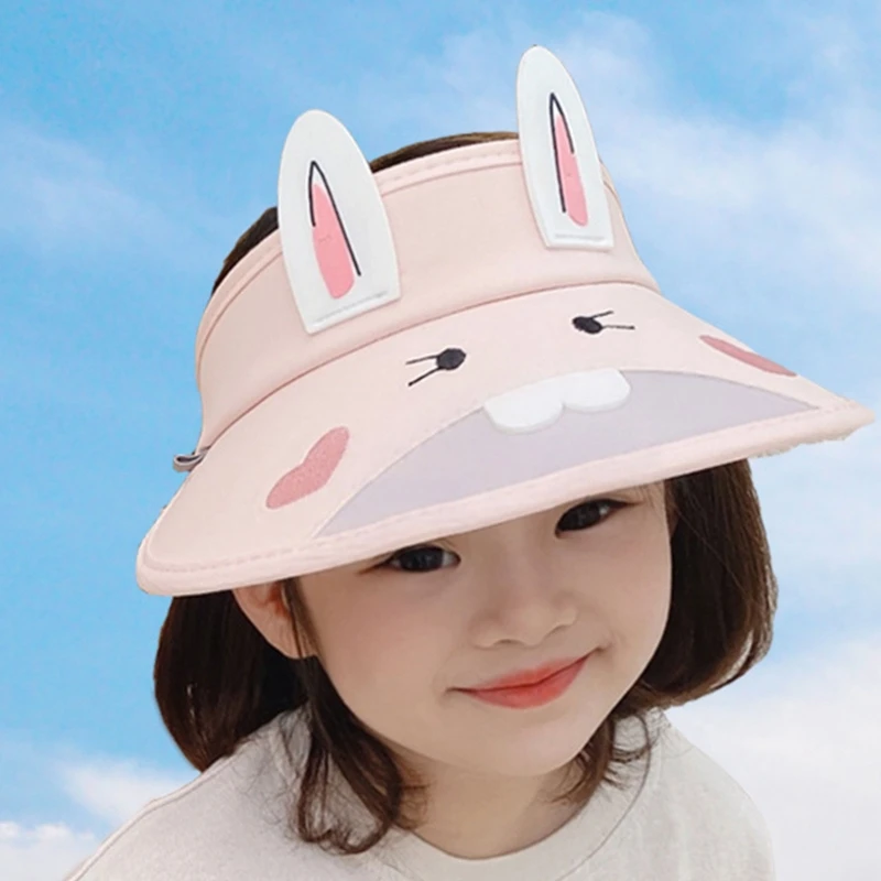 Детская летняя шляпа с козырьком и мультяшными ушками |