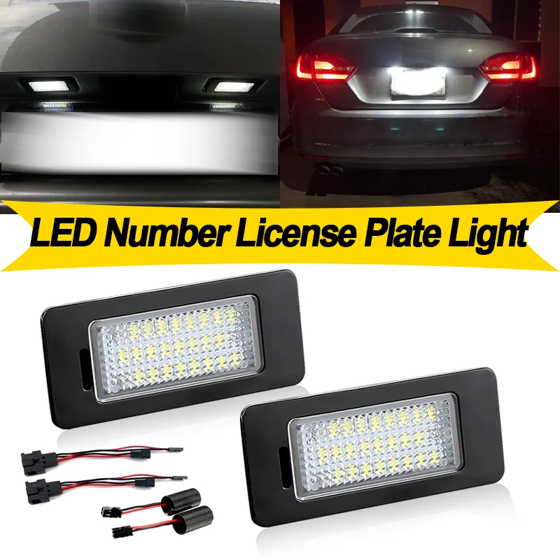 

2 шт. для Skoda Octavia 3 Fabia 3 2014 2015-up Rapid 2012-2015 Yeti Superb 3 для Seat Ibiza Alhambra Ateca светодиодная лампа номерного знака