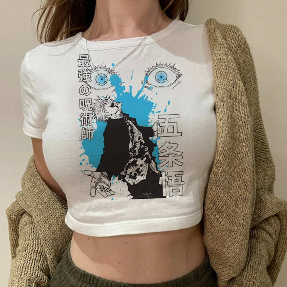 Jujutsu Kaisen Gojo укороченный топ Эстетический y2k babydoll милый gyaru shoujo стиль девушки в