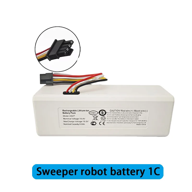 Фото НОВЫЙ Аккумулятор 14.4V 12800mAh P1904-4S2P-MM для робота-пылесоса Xiaomi Mijia 1C STYTJ01ZHM, аксессуары для робота-пылесоса №4