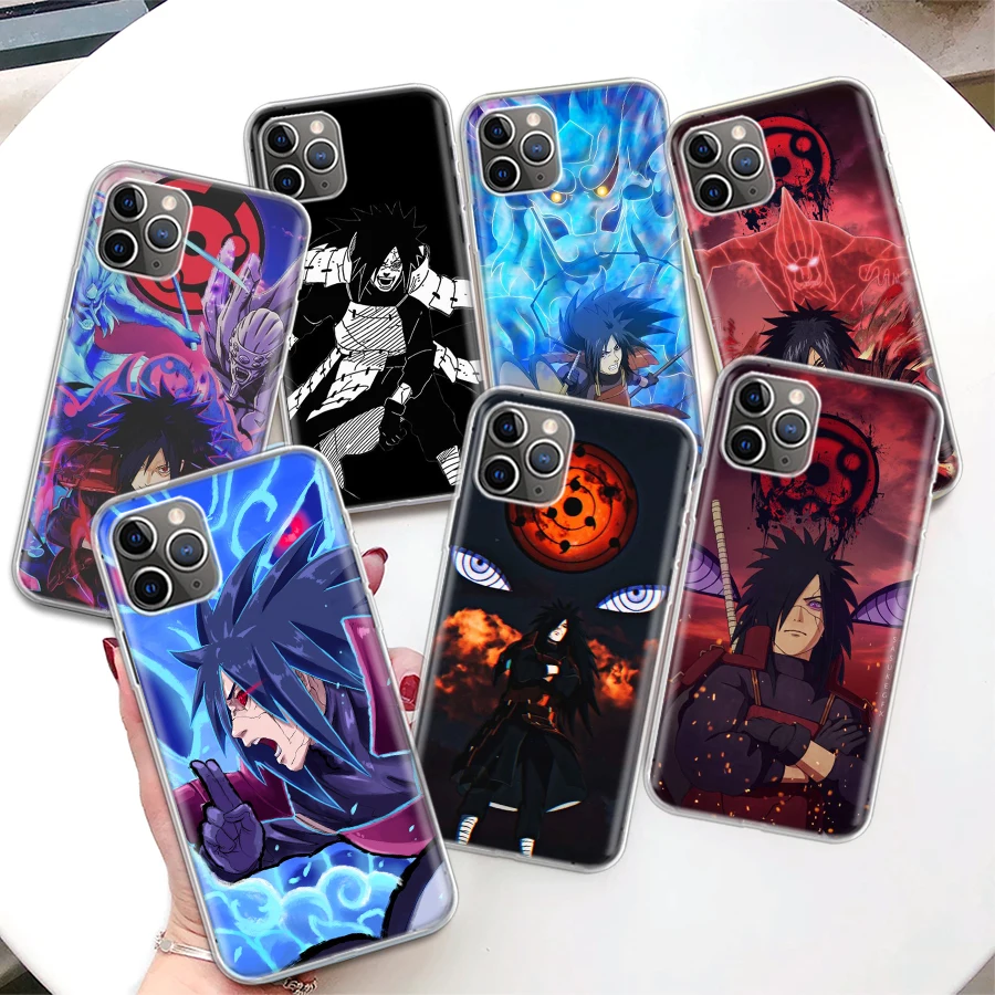 

Naruto Madara Uchiha Coque Phone Case For iPhone 11 Pro Max 12 Mini 13 7 8 Plus X XR XS SE 2020 6 6S 5 5S Apple Soft Cover