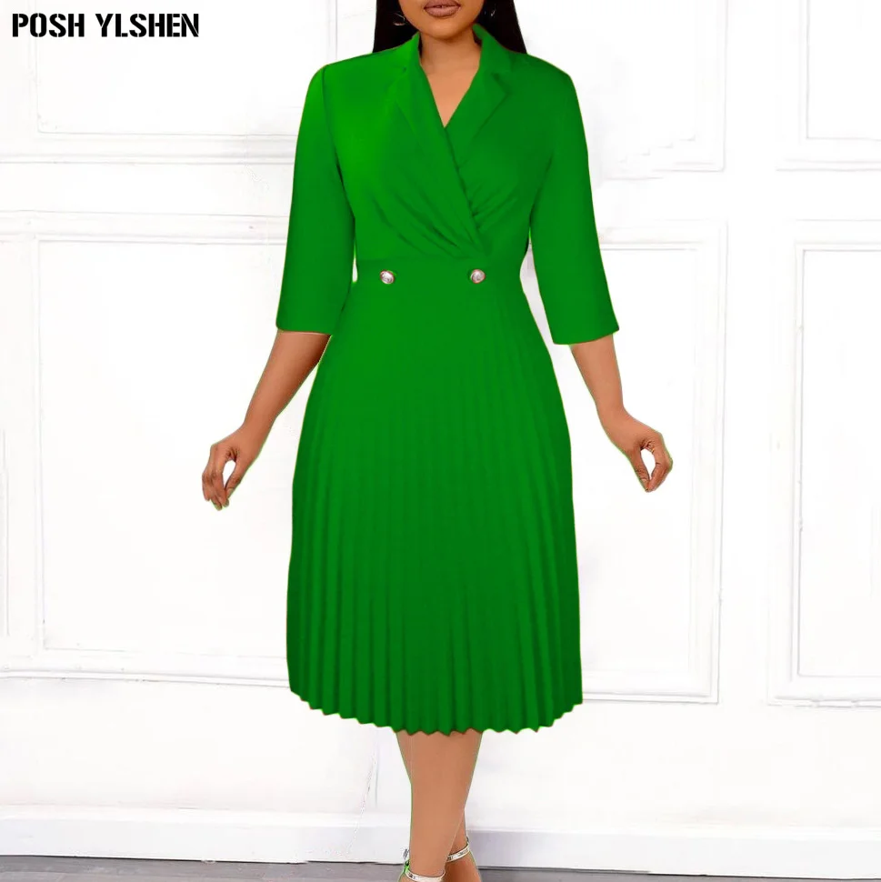 

African Dresses for Women 2023 Summer Clothes Long Pleated Midi Dress Party Elegant Robe Longue Femme Vestidos Africa Clothing