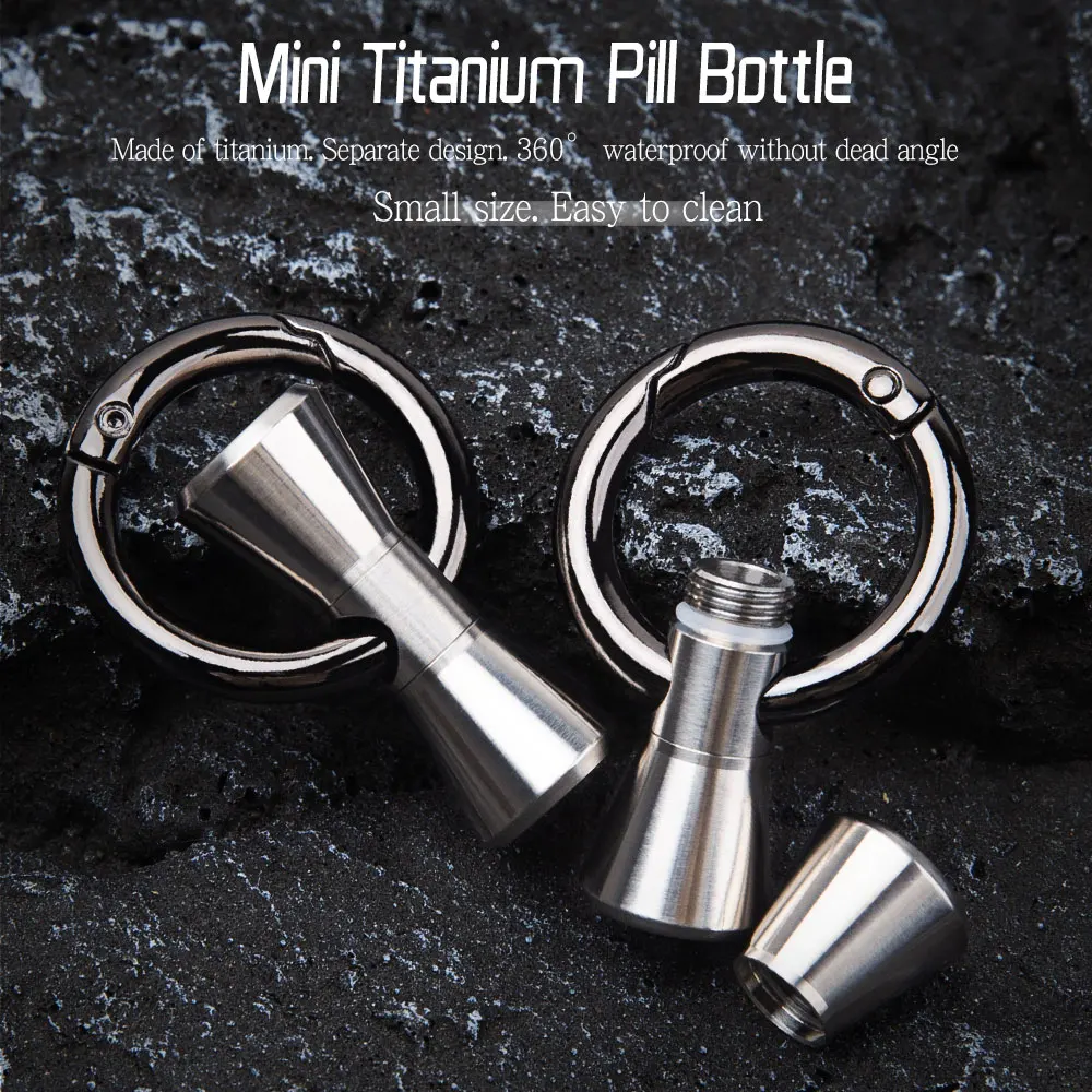 Флакон с двойным слоем из титанового сплава водонепроницаемый компактный для