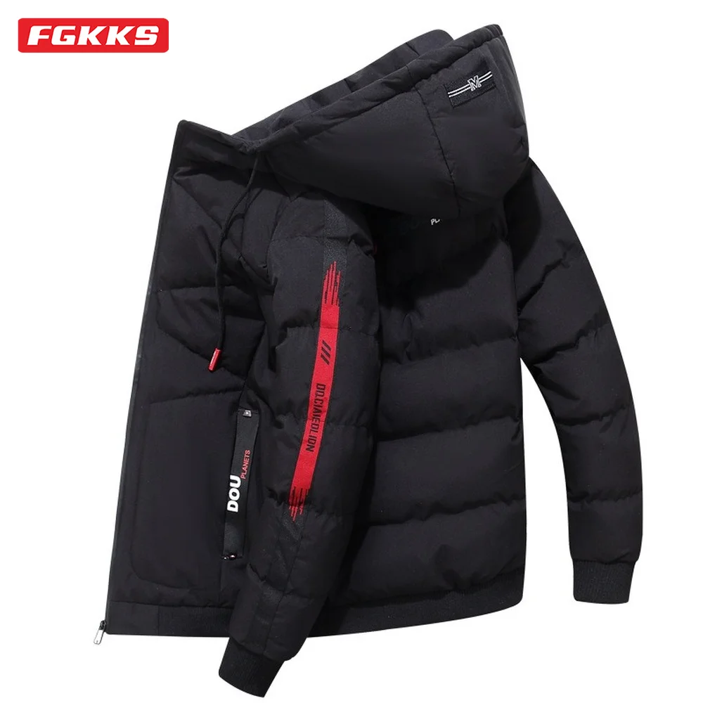 

Cotton-padded Men Autumn Winter Trendy Handsome Bread Outwer Short Winter Lapel Casual Thickening Warm Jacket Coat Men Parkas