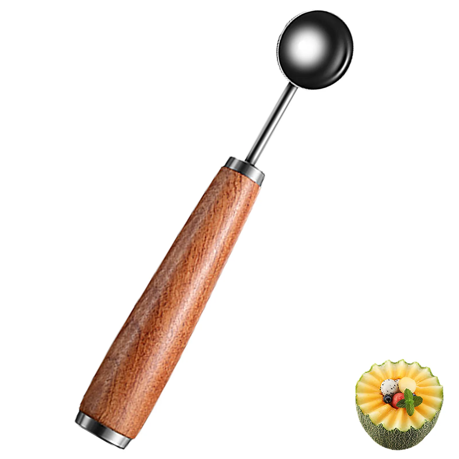 

Melon Baller Round Oval Caterpillar-Shape Fruit Ball Diggers Carving Tool For Home Kitchen Usage Fruit Tools With A Comfortable