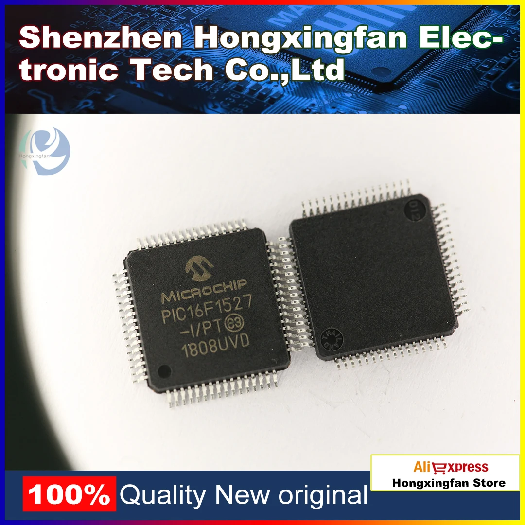 10PCS  PIC16F1527-I/PT 8-bit microcontroller MCU Integrated IC TQFP-64 IC MCU 8BIT 28KB FLASH