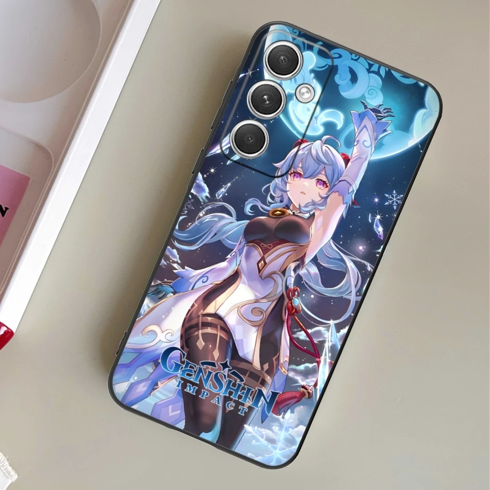Чехол Genshin Impact Ganyu мобильный телефон для Samsung Galaxy S24 S23 S22 S21 S20 S10 S9 Plus FE Ultra Lite черный