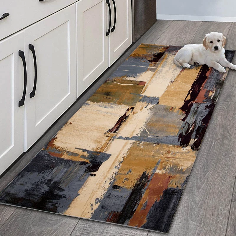 

Модный простой кухонный коврик в скандинавском стиле, напольный ковер, домашний ковер, ковер с длинной полосой, дверной коврик, Современный ...