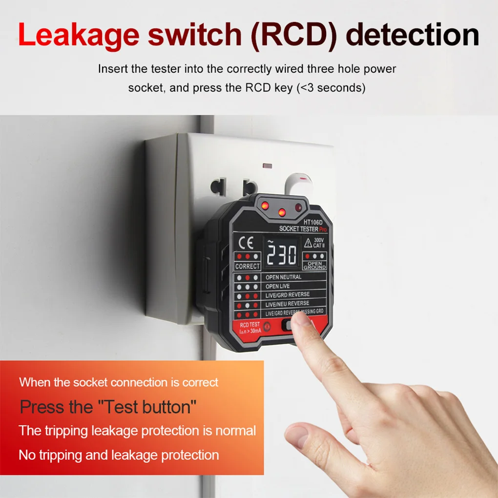 

Electric Outlet Tester Socket Circuit Detector Testers Accessories