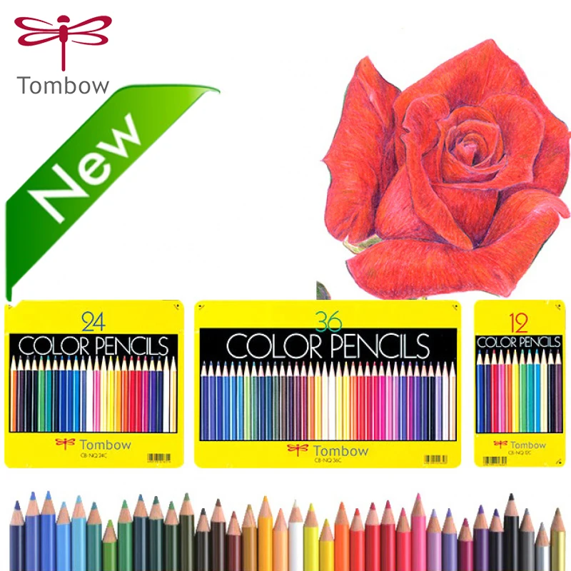 Cb-nq 12/24/36 Color Oily Colored Pencil  Iron Box Set Children Drawing Art Supplies Stationery