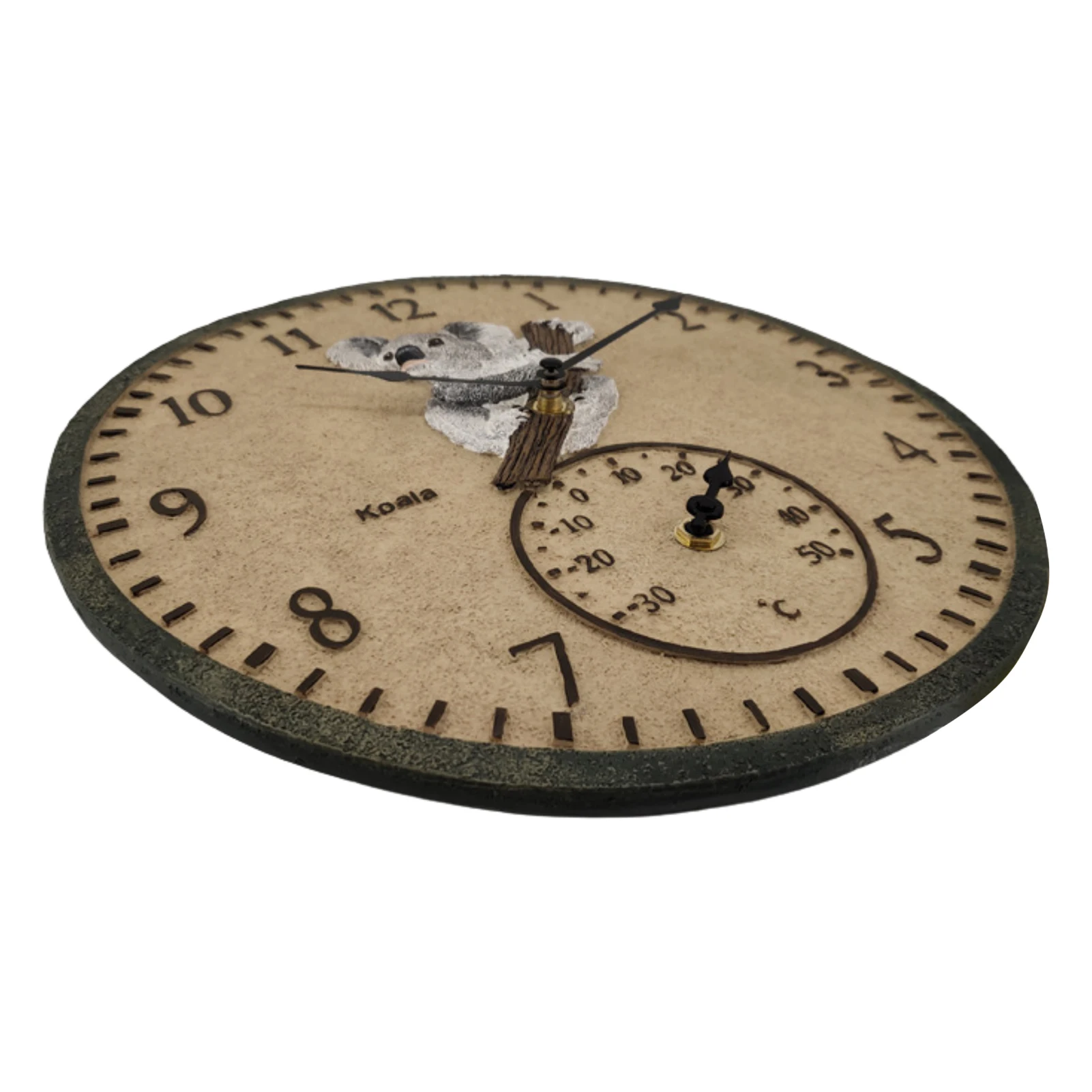 

Clock Thermometer Outdoor 12-Inch Indoor/Outdoor Retro Waterproof Wall Clock With Thermometer Vintage Resin Clocks For Home
