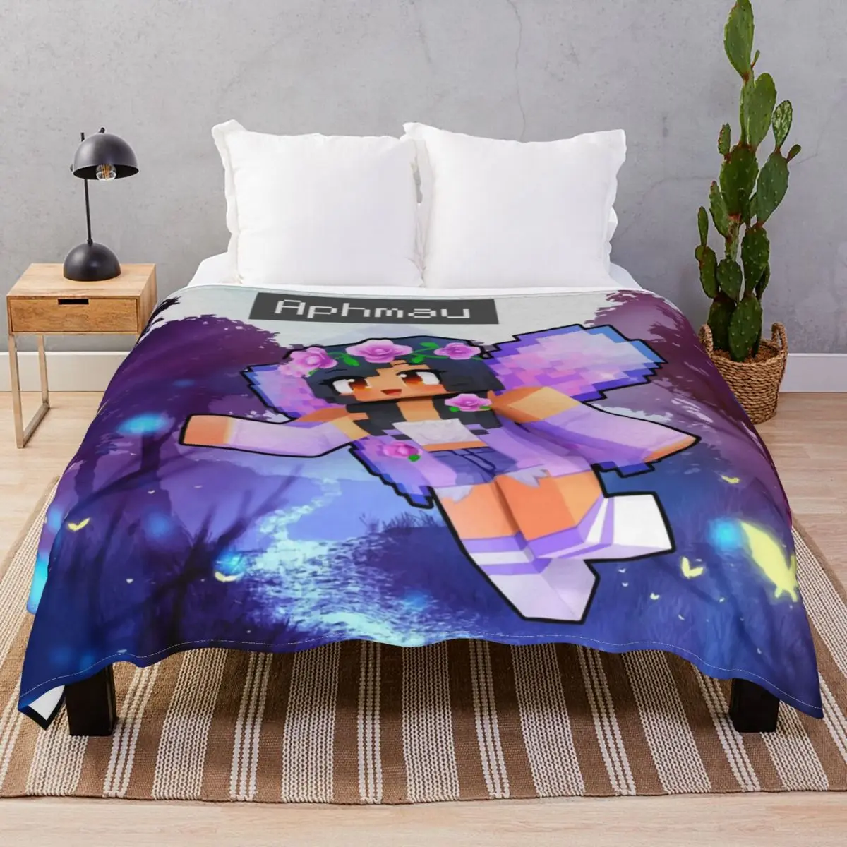 Aphmau Magical Fairy Blanket Flannel Autumn Super Warm Throw Blankets for Bed Home Couch Camp Cinema