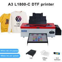 a3 dtf printer for dtf ink pet film printing and transfering for jeans clothes t shirt printer a3 dtf t shirt printing machine