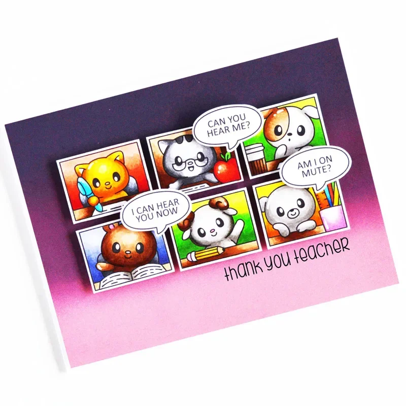 Силиконовые штампы на тему животных с милыми буквенными узорами из материкового