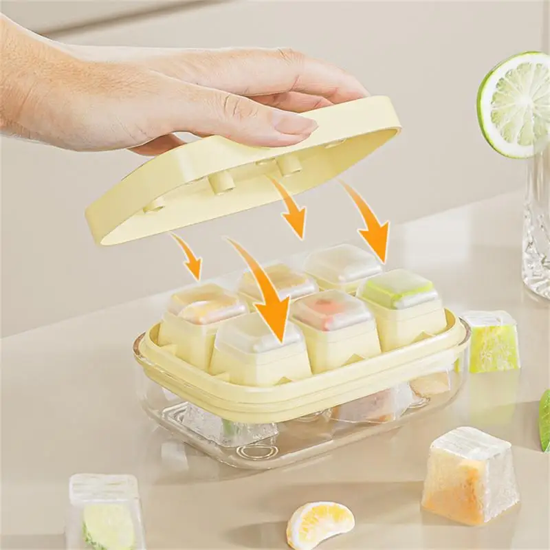

Creative Press Silicone Square Ice Mould Refrigerator Quick Freezing Ice Cube Tray Ice Maker Easy Demoulding Kitchen Accessories