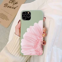 colorful daisy flowers phone case soft solid color for iphone 11 12 13 mini pro xs max 8 7 6 6s plus x xr